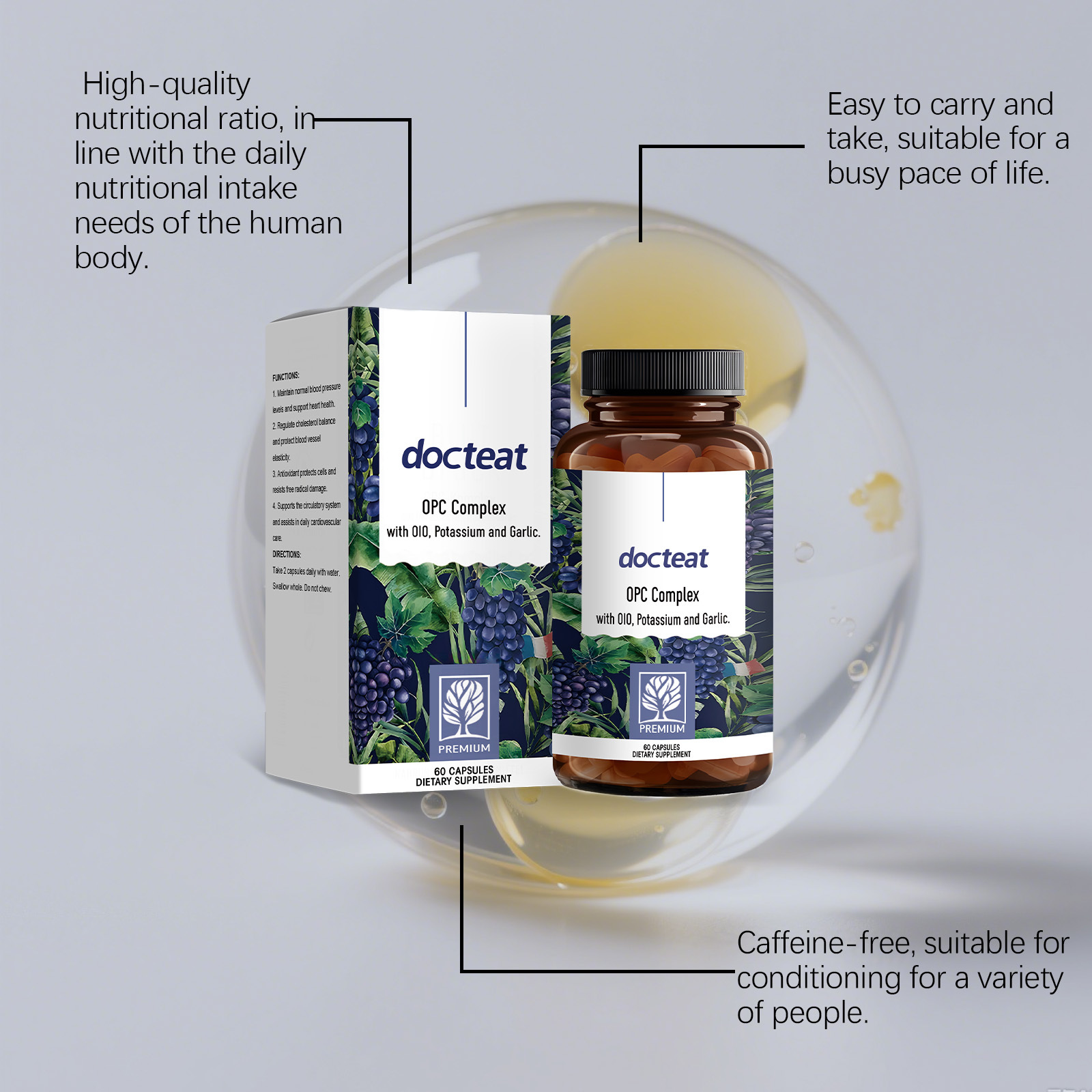DOCTEAT Cardiovascular Health  – Nutrition Fitness Supplements recenzja i cena