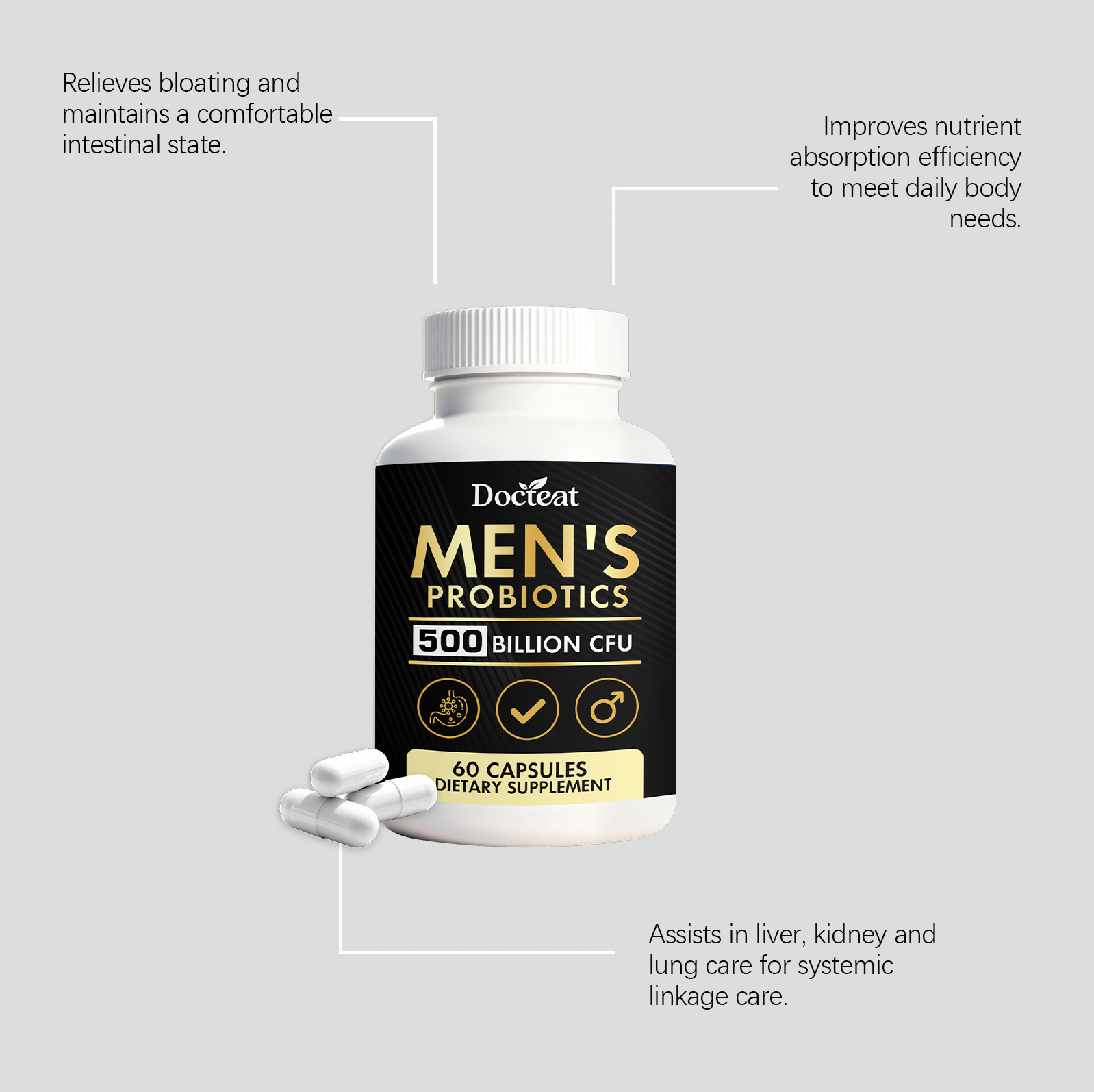 GOOGEER Men's Health Capsules  – Nutrition Fitness Supplements recenzja i cena