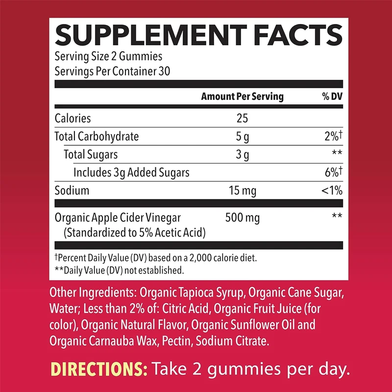 Organic Apple Cider Vinegar Gu – Apple Cider Vinegar Pill recenzja i cena