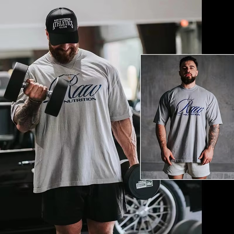 Men's Neutral Tone Gym T-Shirt – Nutrition Fitness Gym recenzja i cena